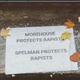 Signs placed on Spelman, Morehouse and Clark Atlanta campuses (Atlanta BlackStar screenshot)